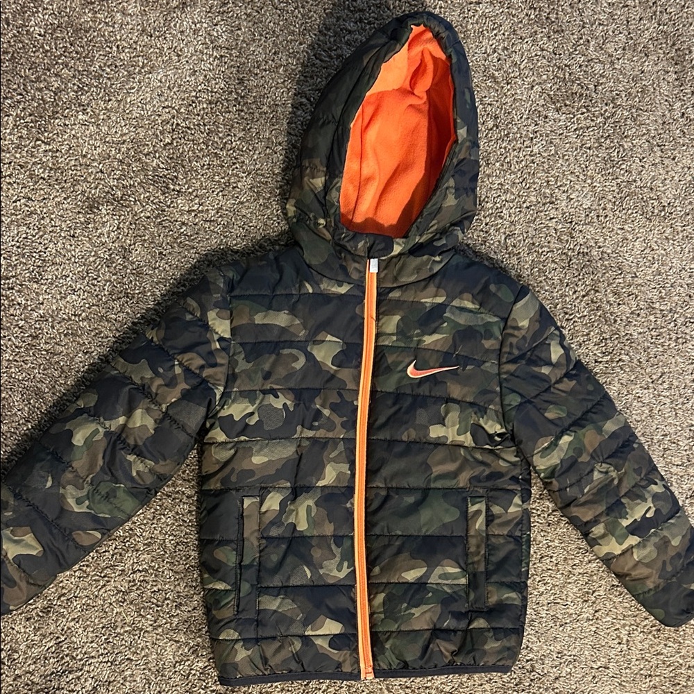 Nike Kids Camo Puffer with Fleece Lining